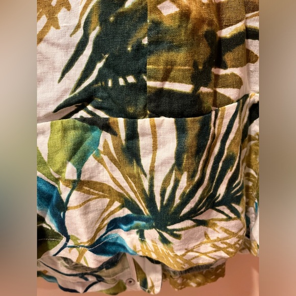 Chico’s Linen Collar Printed 3/4 sleeve Jacket Multi Size 3 - Picture 6 of 16